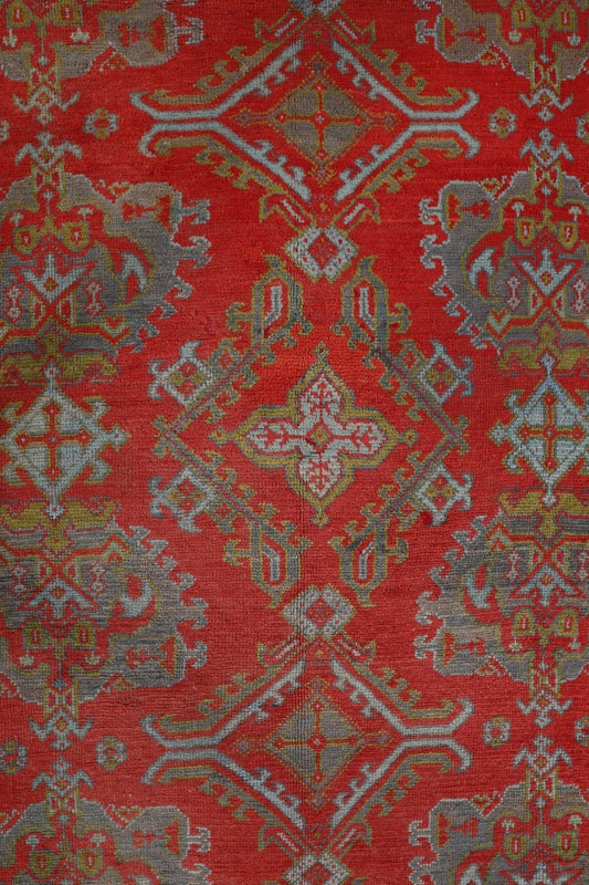 710 - Handmade Fine Antique Turkish Oushak Wool Area Rug