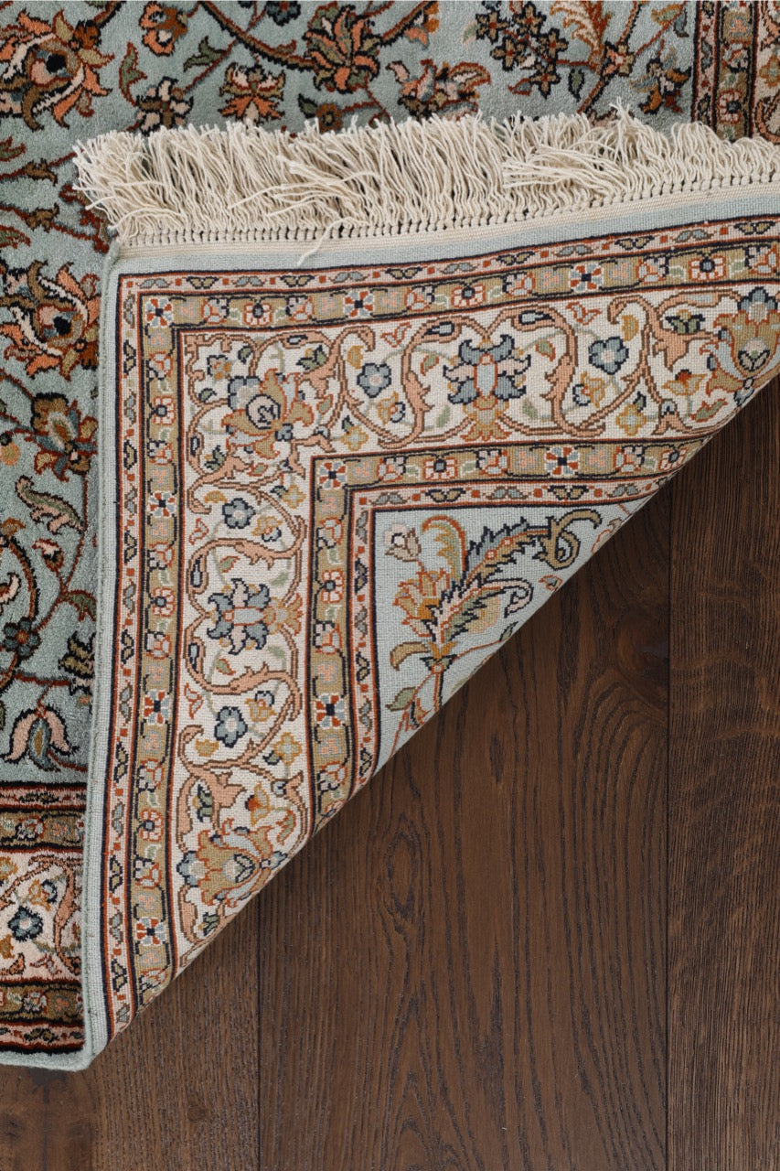 616 - Fine Silk Handmade Kashmir Runner Rug