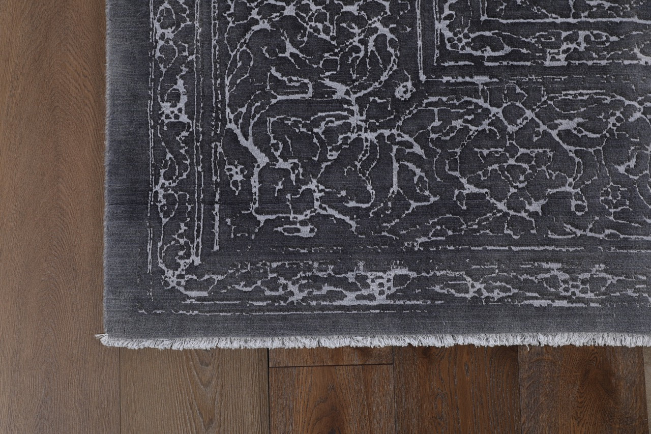 Handmade Persian Silk And Wool Modern Rug