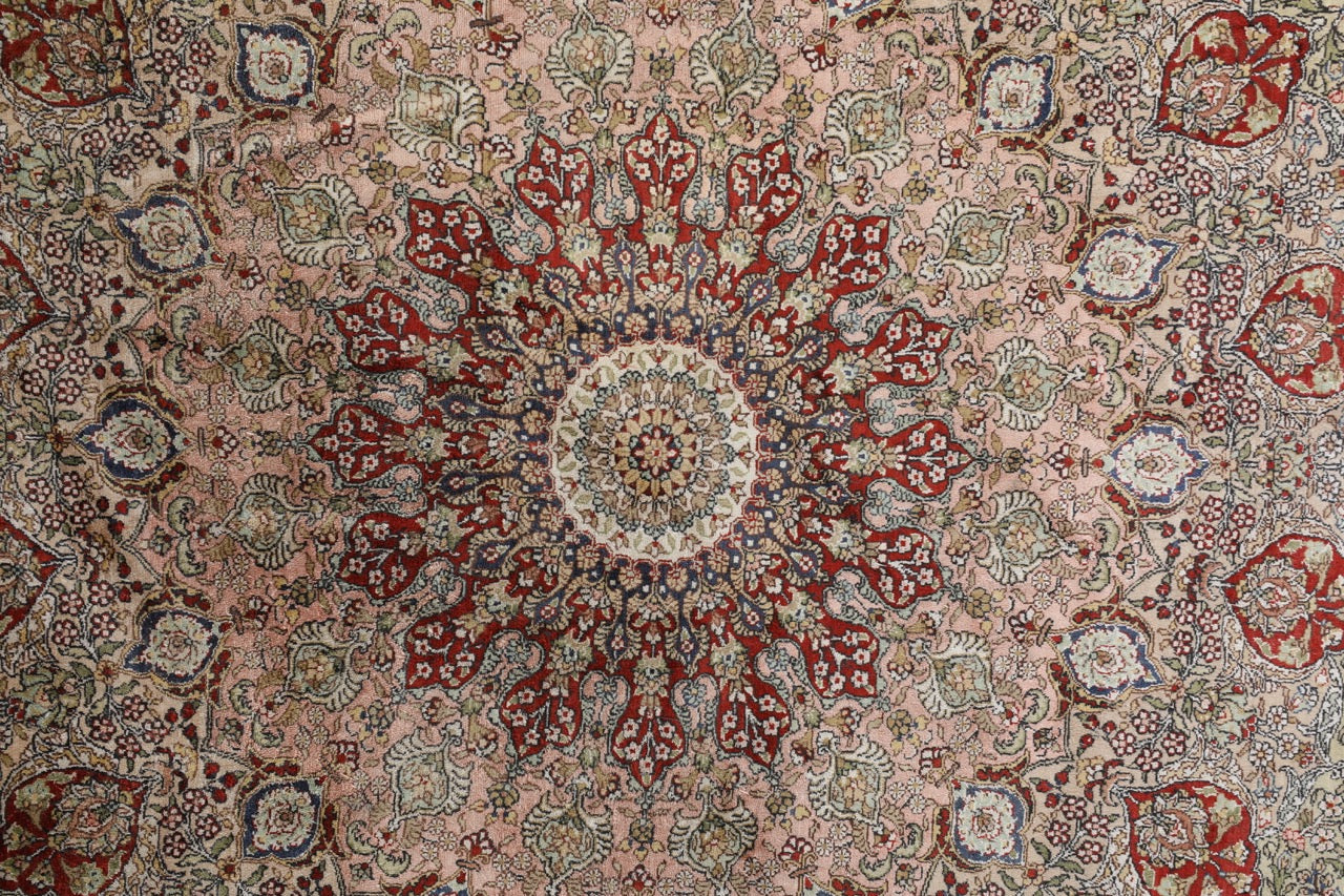 Traditional Silk On Silk China Rug With A Medallion Design product image #28333884801194