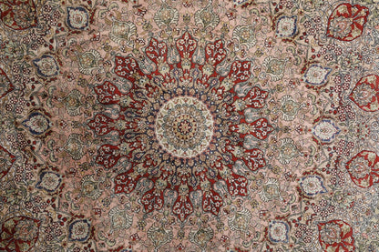 Traditional Silk On Silk China Rug With A Medallion Design-id6
