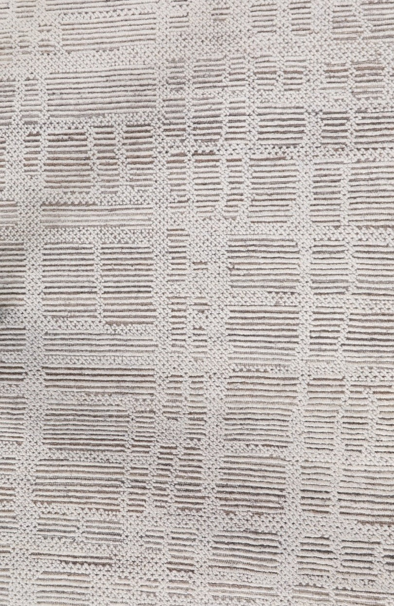 Modern Indian Wool Rug With A Moroccan Design.