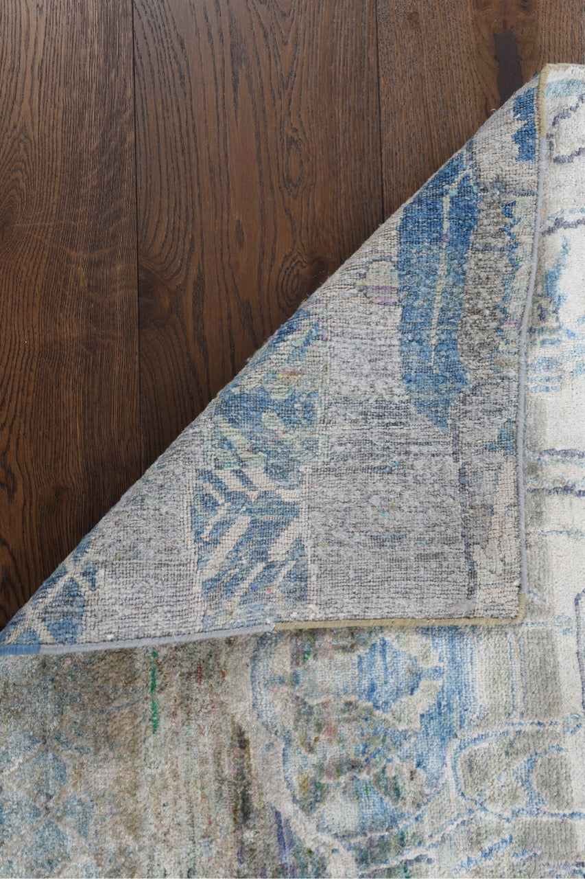 651 - Modern Transitional Indian Hand-Knotted Runner