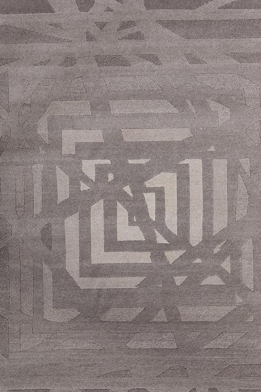 Modern Handmade Wool Multicolor Indian Rug