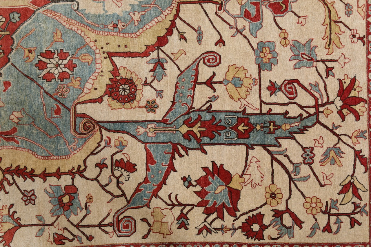 Fine-Handmade Oversized Wool Persian Heriz Rug