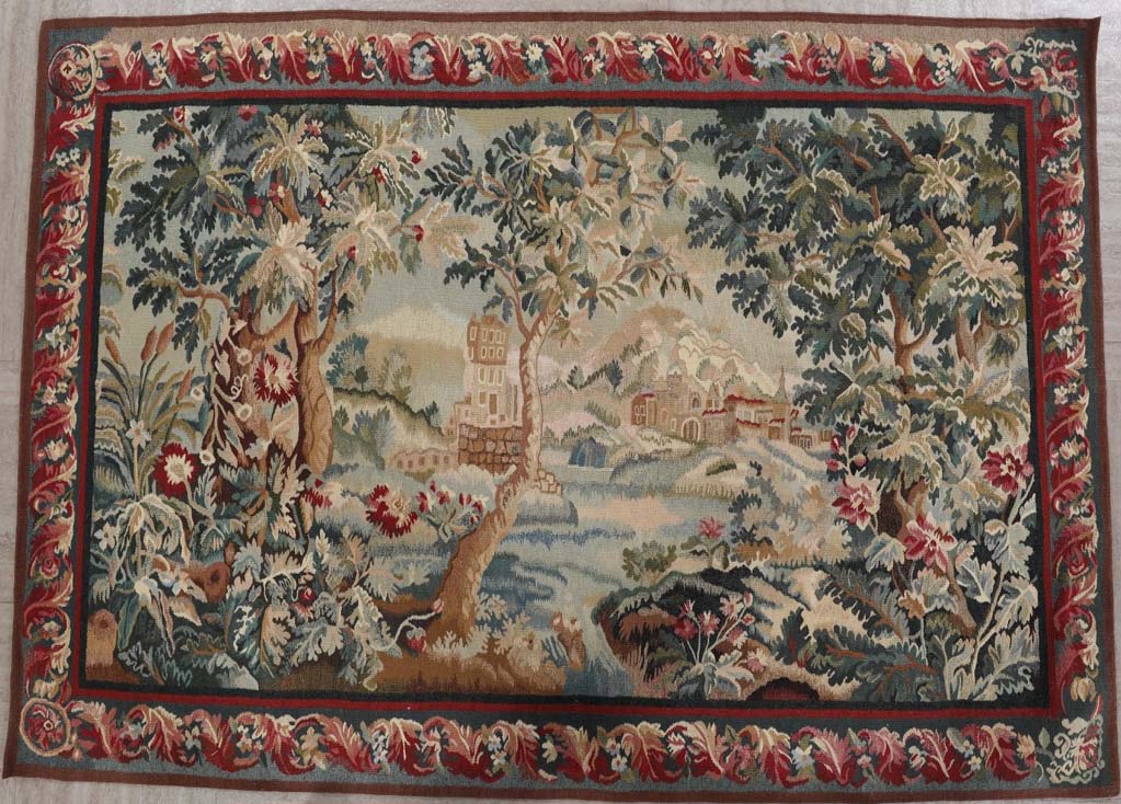 650 - Unique Fine Romanian Handmade Pure Silk Tapestry