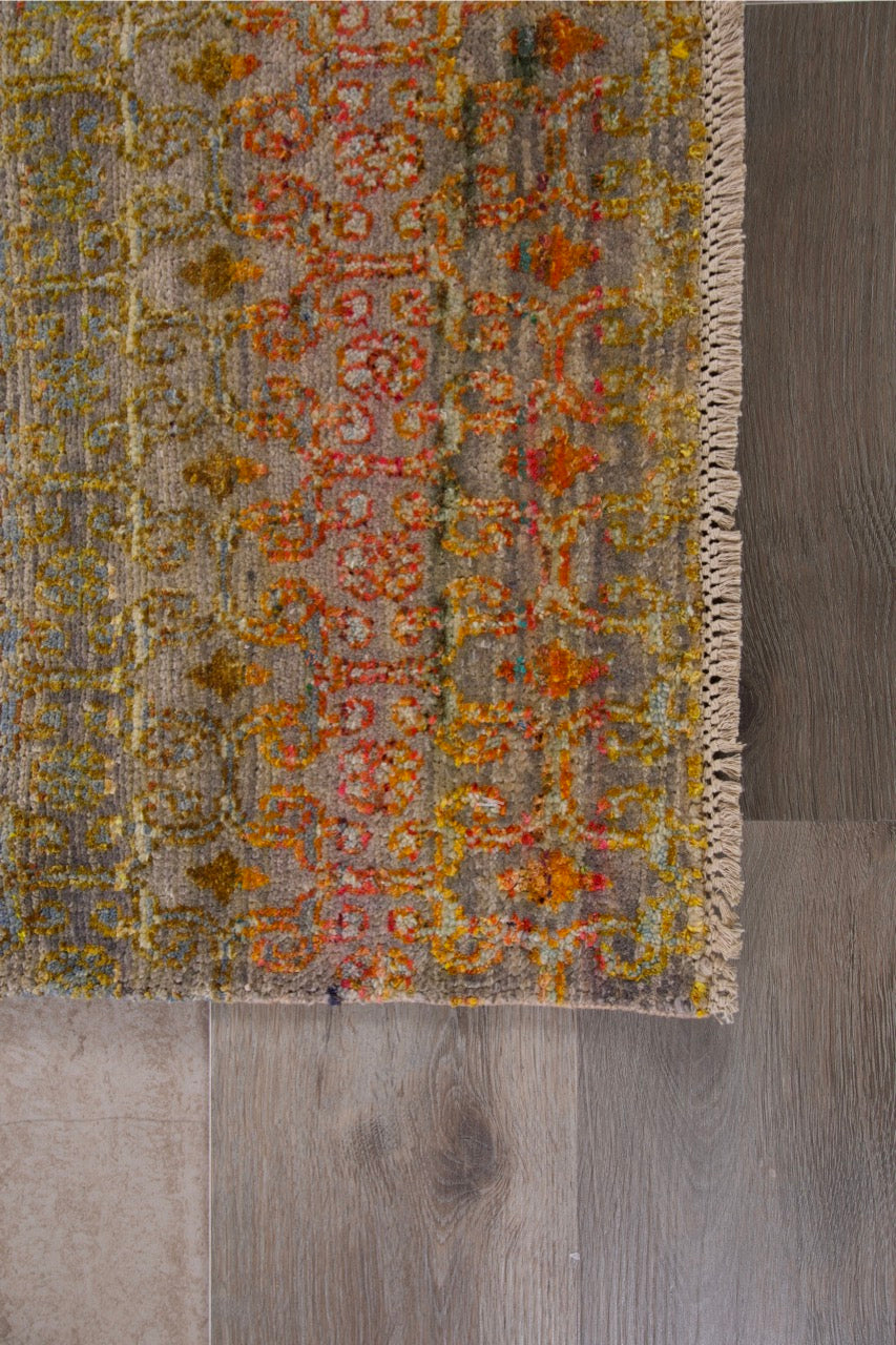 Modern Transitional Indian Silk Runner