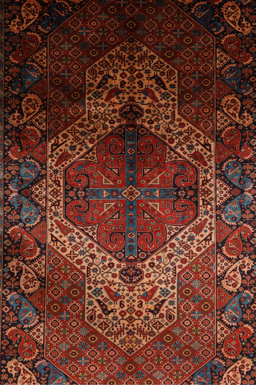 Persian Handmade Pure Silk Turkmen Design