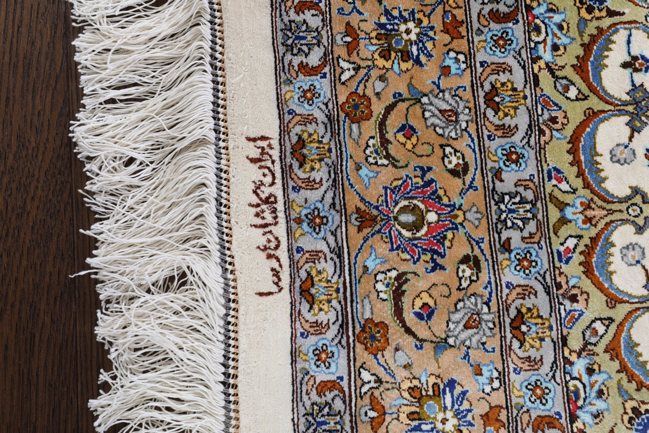 Persian Handmade Kashan Silk Traditional Area Rug