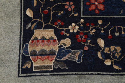 Antique Handmade China Wool Oversized Rug-id7

