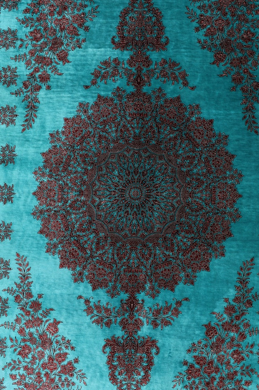 Persian Authentic Fine Silk Qom Rug