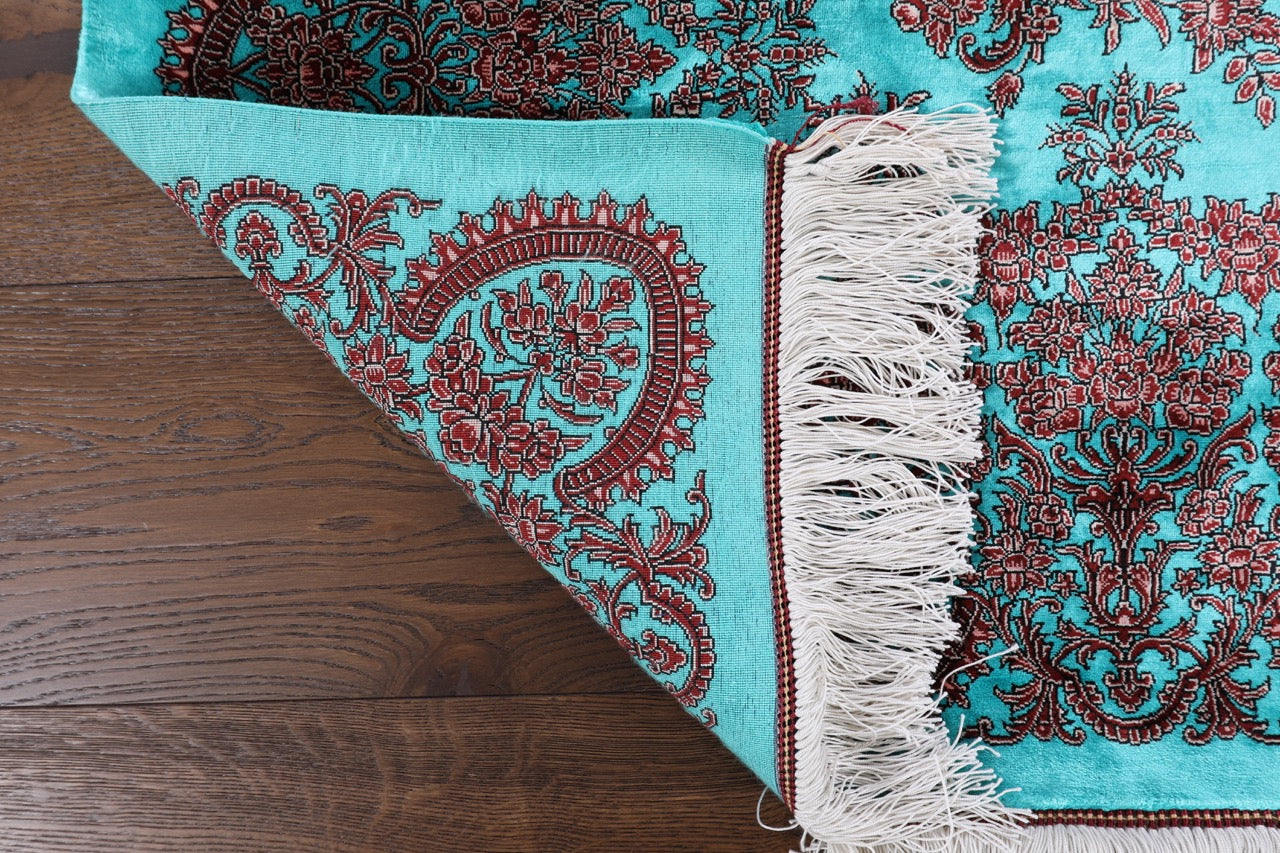 Persian Authentic Fine Silk Qom Rug