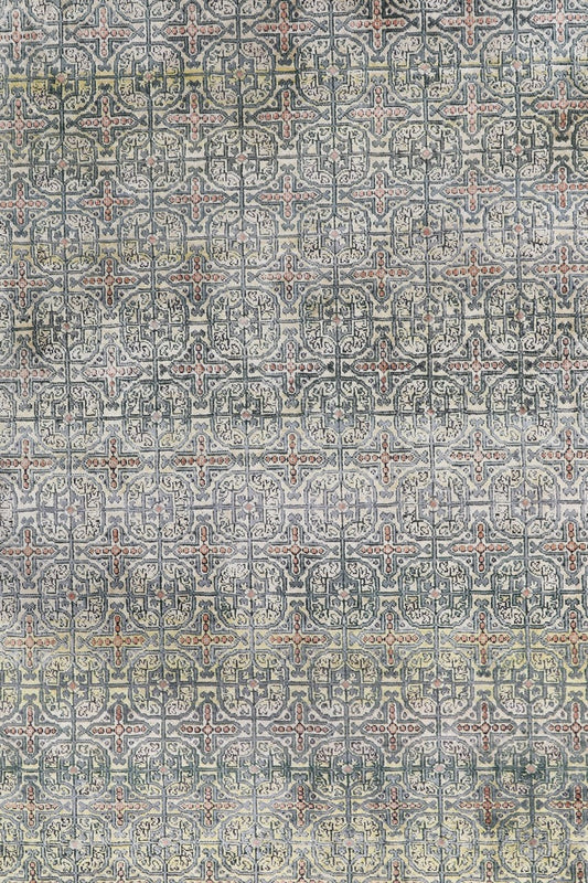 Pure Silk Very Fine Area Rug With An Antique Khotan Design