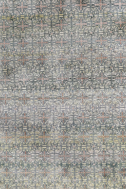 Pure Silk Very Fine Area Rug With An Antique Khotan Design-id2
