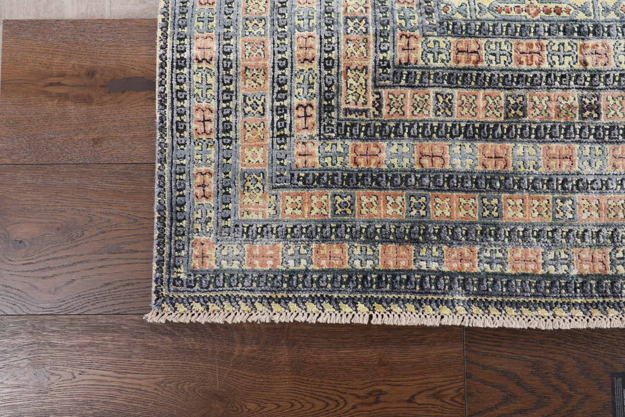Pure Silk Very Fine Area Rug With An Antique Khotan Design