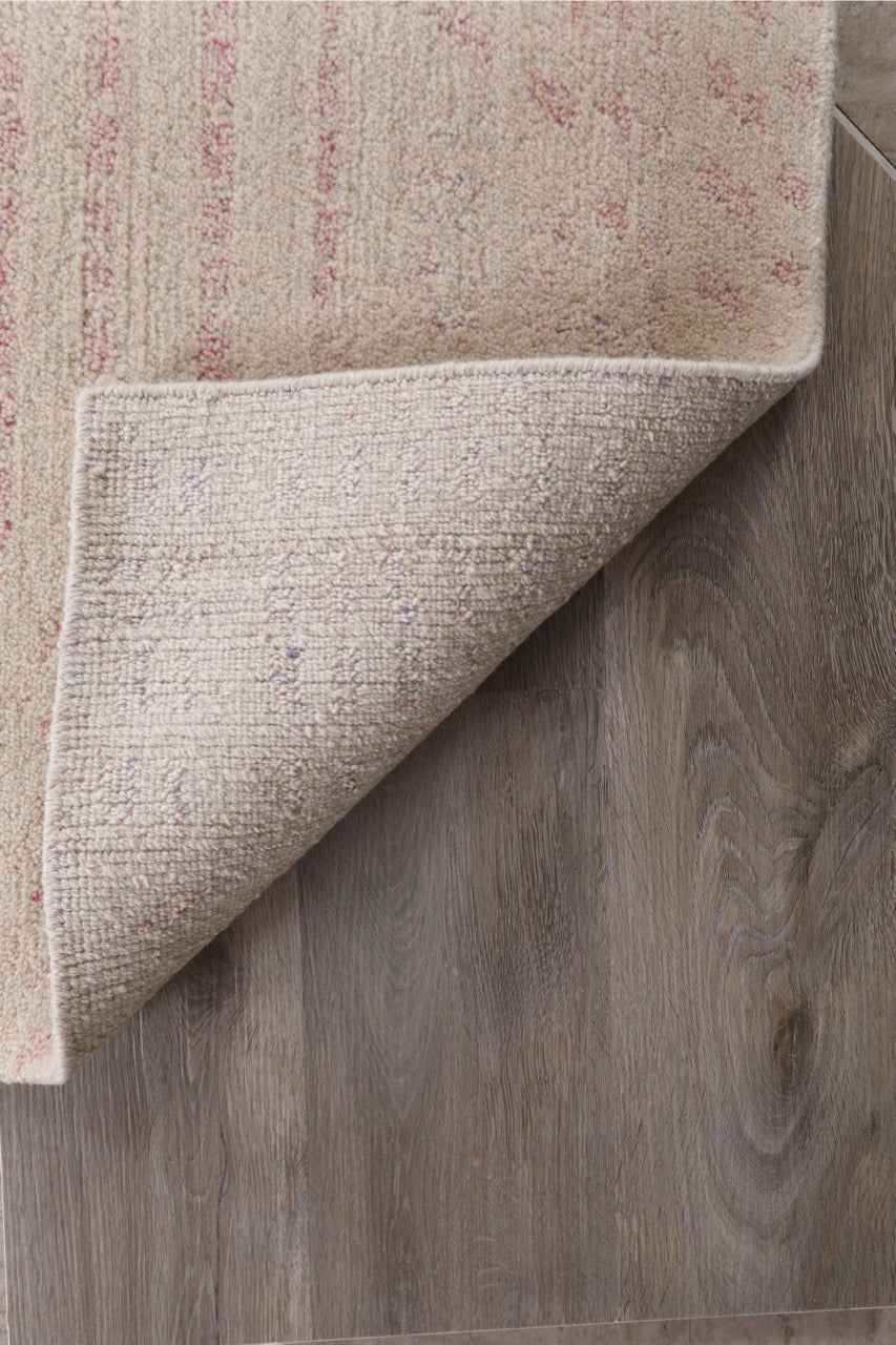 871 - Modern Wool Multicolor Handwoven Area Rug From Nepal Area