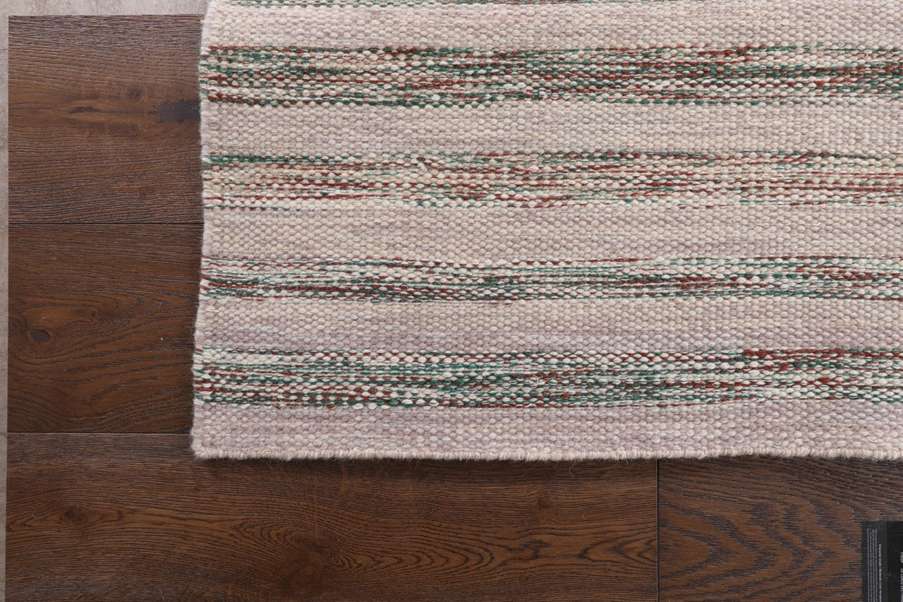Handmade Modern Striped Multicolor Wool Kilim product image #27637168341162