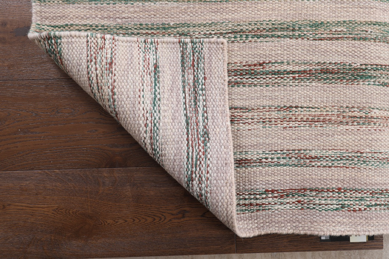 Handmade Modern Striped Multicolor Wool Kilim product image #27637168373930