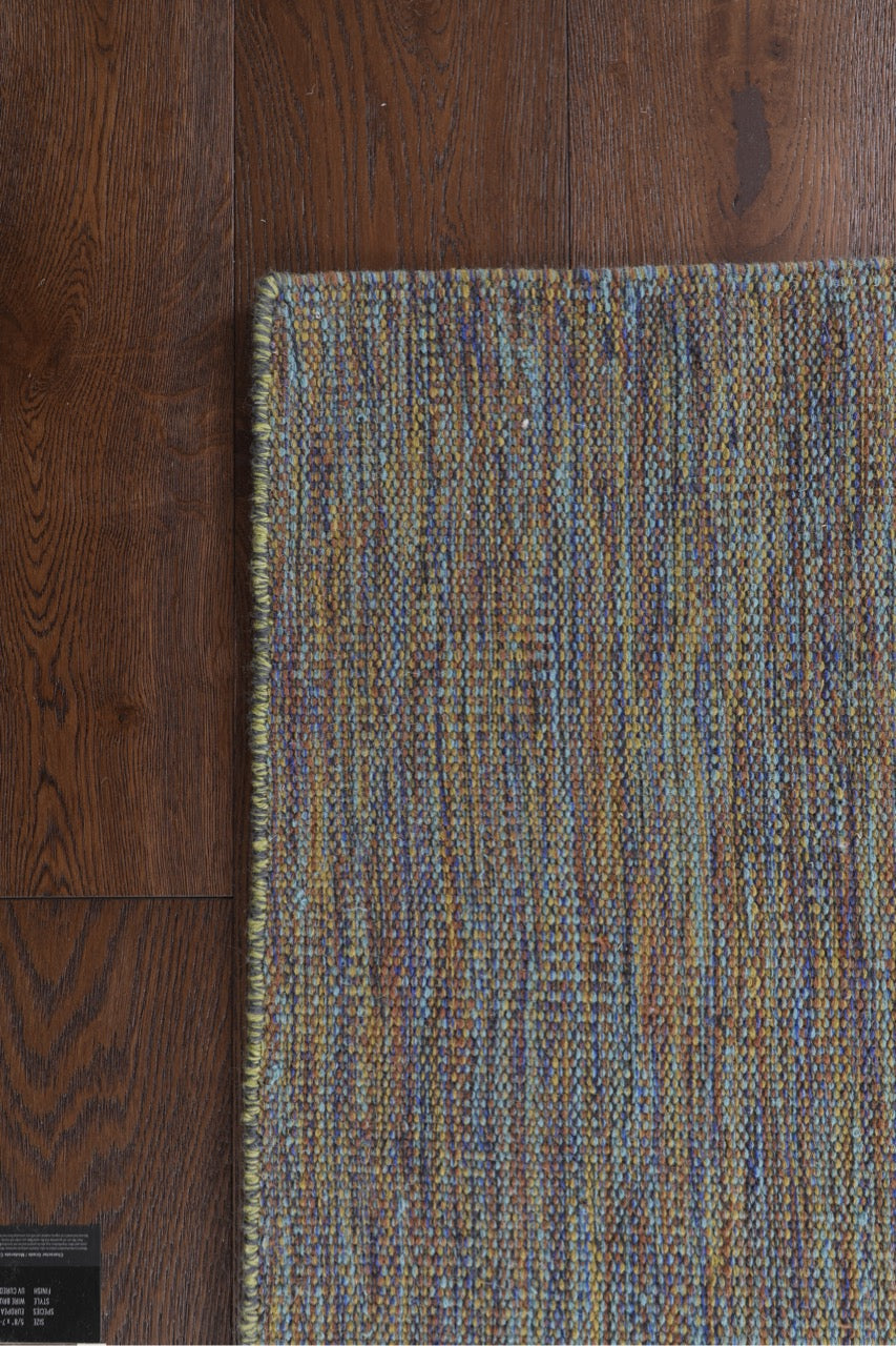 Flat Weave Handmade Modern Nepal Multicolor Kilim
