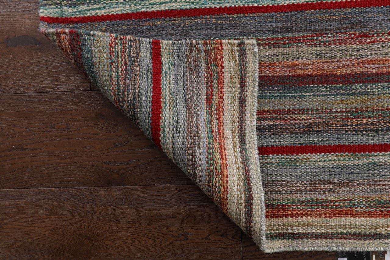 674 - Flat Weave Handmade Modern Multicolor Kilim