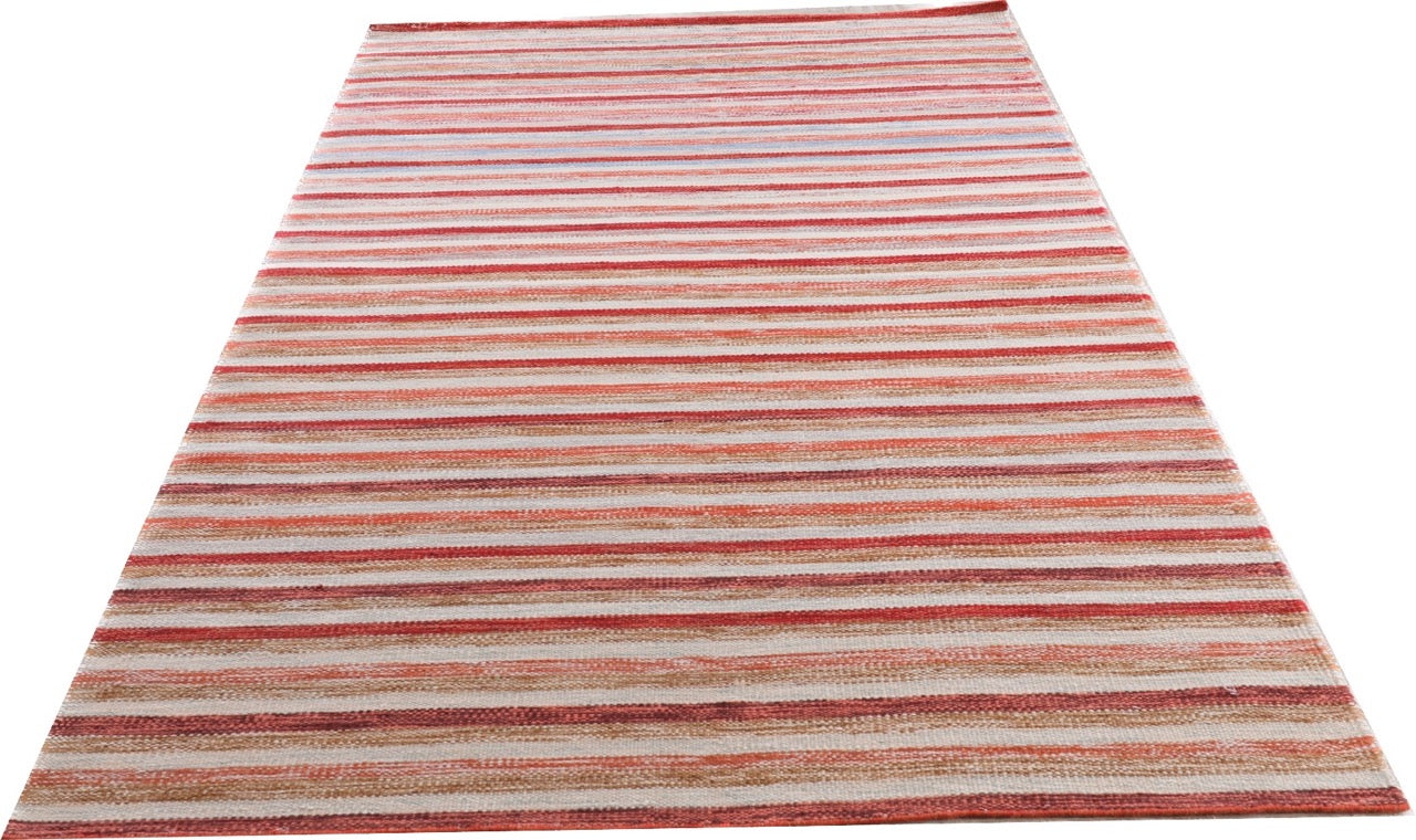 Handmade Modern Striped Multicolor Wool Kilim product image #27637851422890