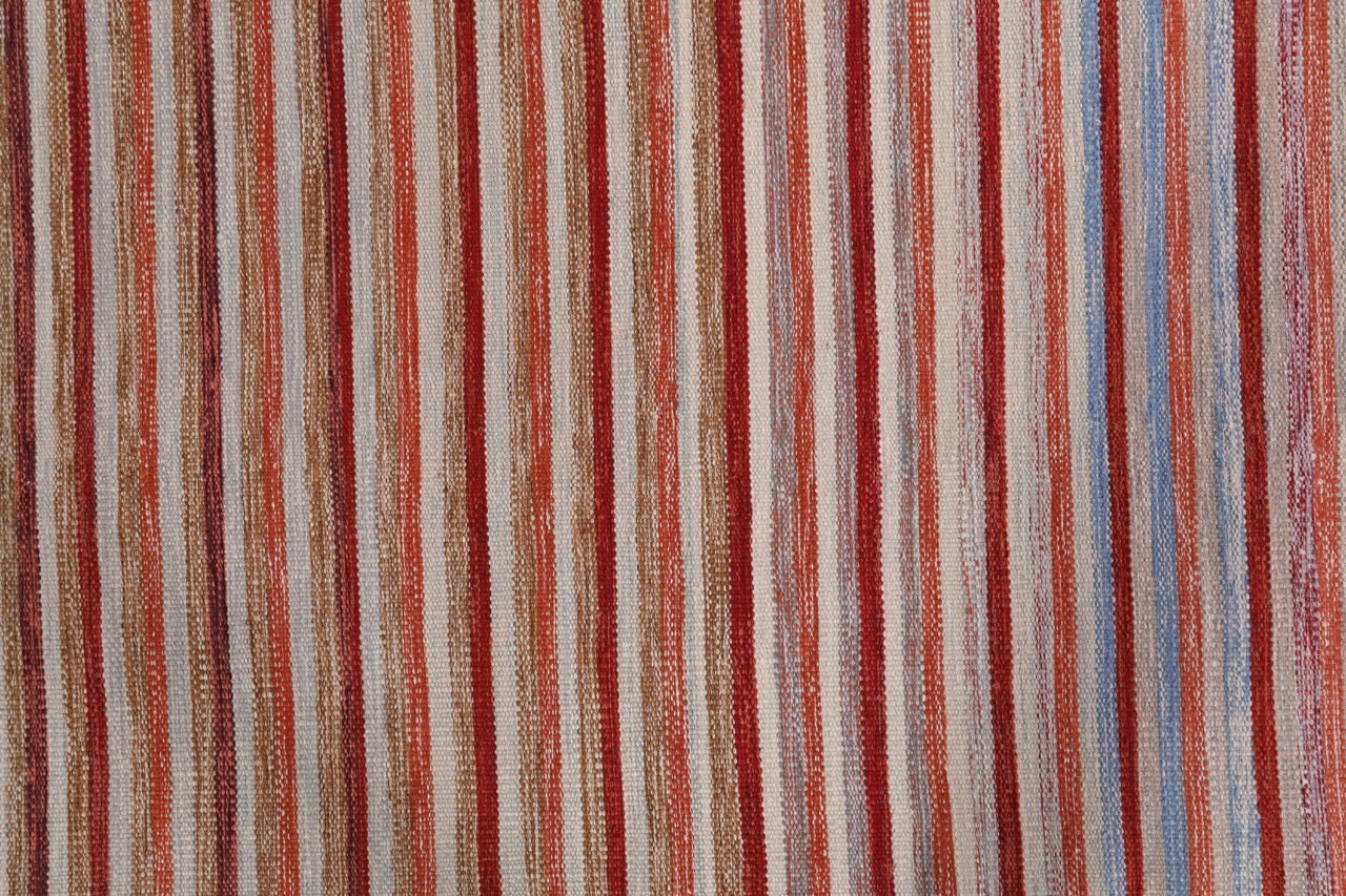 Handmade Modern Striped Multicolor Wool Kilim product image #27637851455658