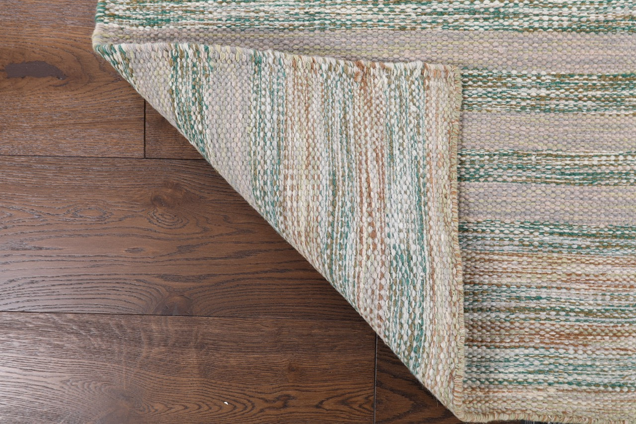Flat Weave Handmade Modern Striped Multicolor Kilim