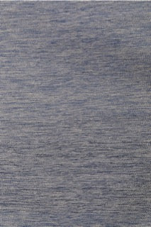 Modern Wool Denim Blue Kilim Flat Weave