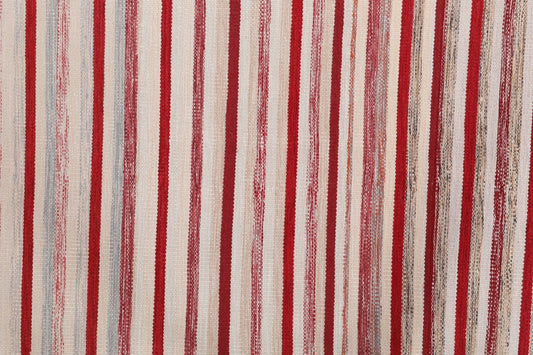 Handmade Modern Striped Multicolor Wool Kilim