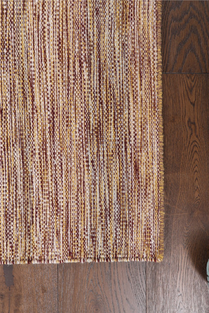 Handmade Modern Wool Striped Multicolor Flat Weave Kilim-id4
