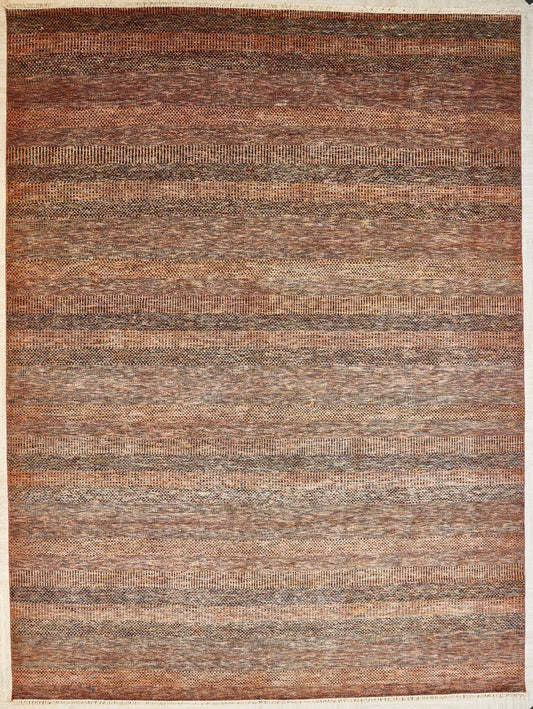 Indian Modern Handmade Wool And Silk Area rug