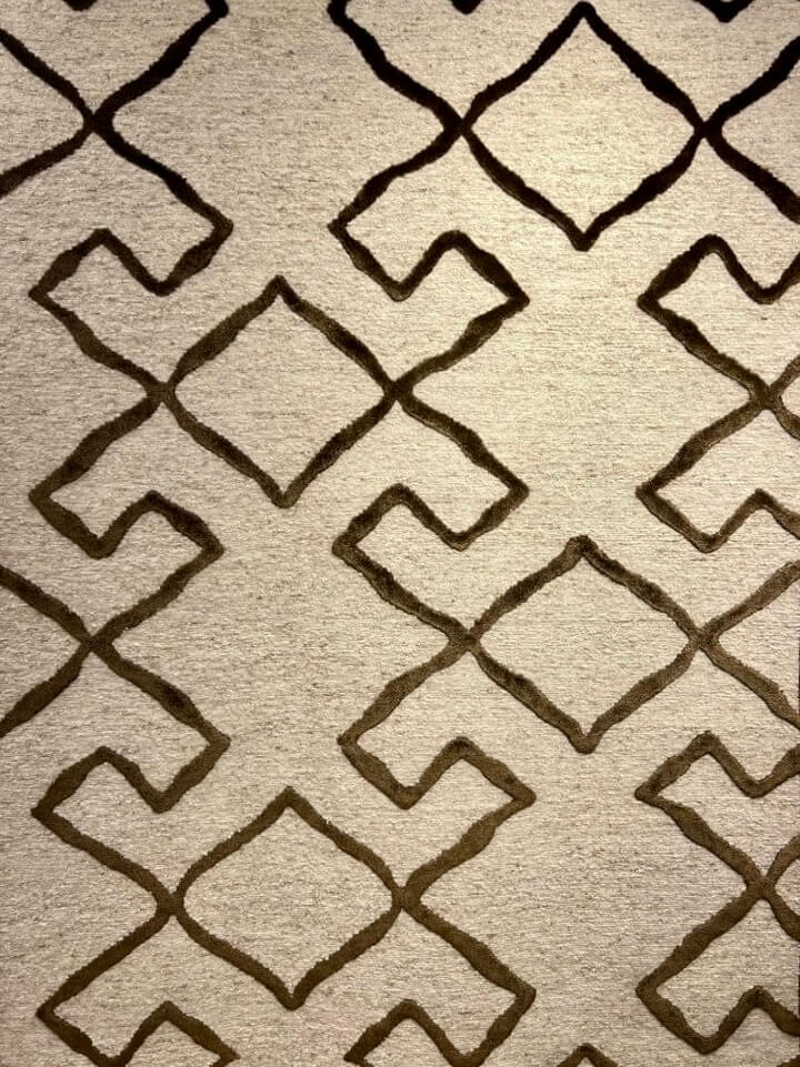 Modern Wool And Silk Indo Handmade Carpet