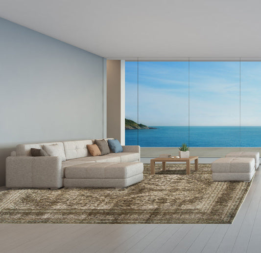 Persian Fine Handmade Wool Vintage Look Carpet