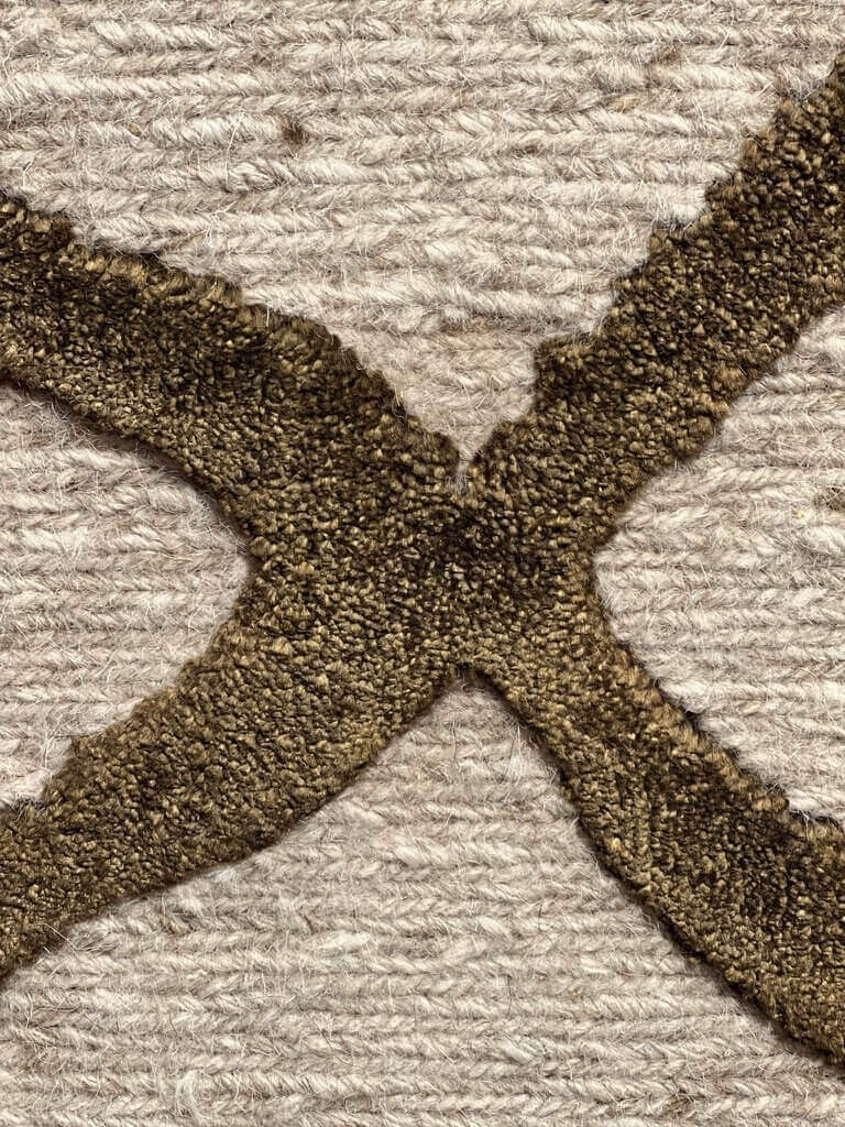 Modern Wool And Silk Indo Handmade Carpet