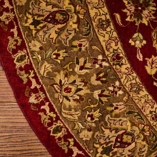 Traditional Wool Floral Indian Round Rug