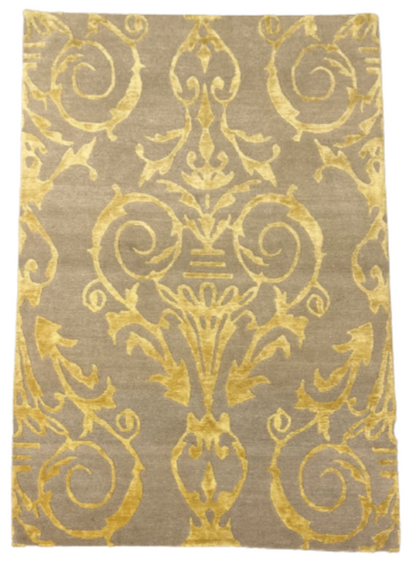 Fine Hand -Knotted Modern Nepal Wool & Silk Carpet-id2
