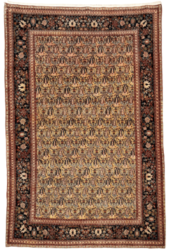 Fine Handmade Real Persian Farahan Antique Boteh Paisley Area Rug product image #27556454826154