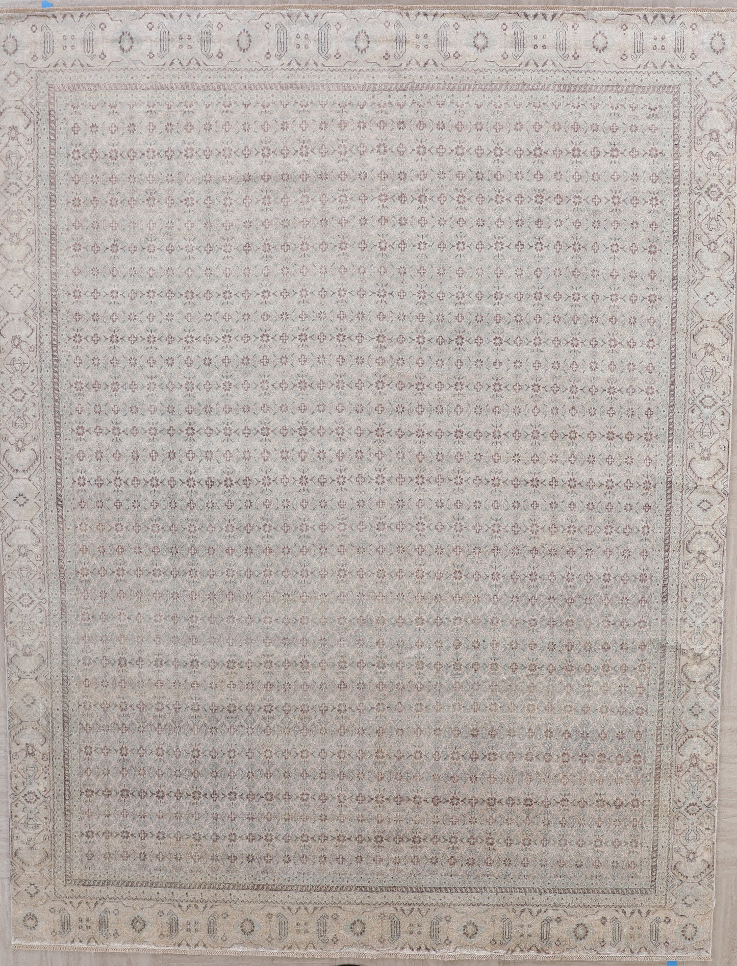 Antique Design Indian  Hand-Knotted Silk Carpet