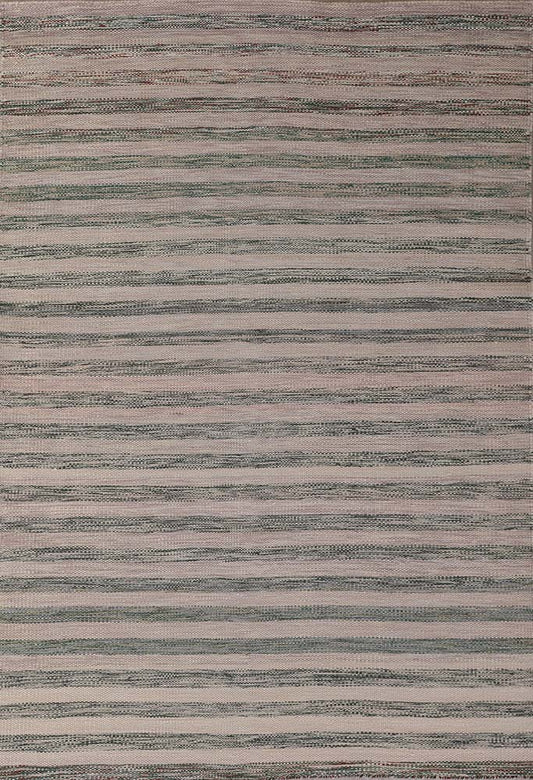 Handmade Modern Striped Multicolor Wool Kilim featured #7595230888106 