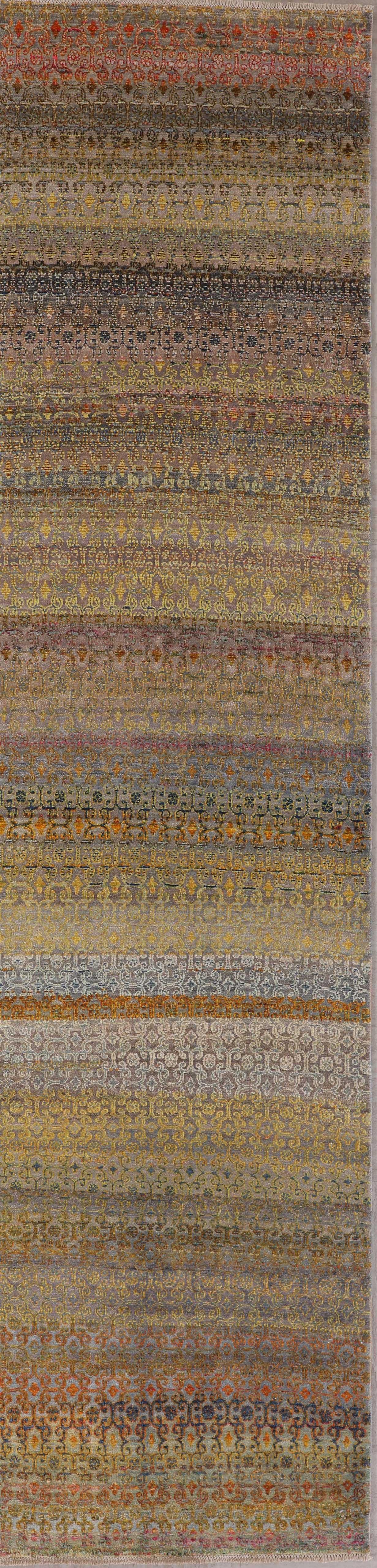 Modern Transitional Indian Silk Runner