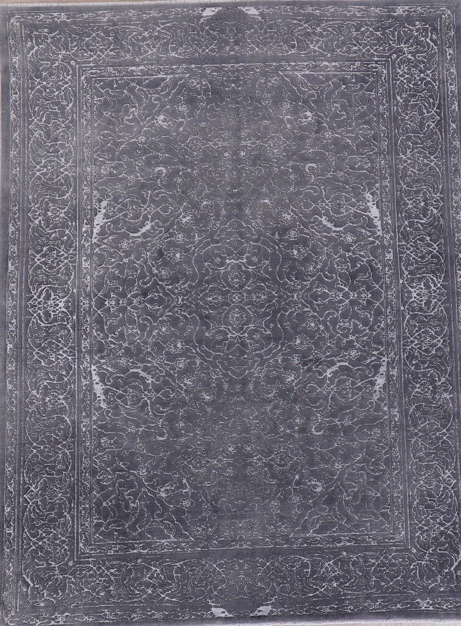 Handmade Persian Silk And Wool Modern Rug
