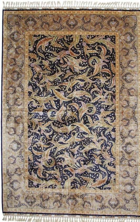 China Traditional Floral Silk Rug With Turkish Pattern And  China  Design featured #7584775897258 