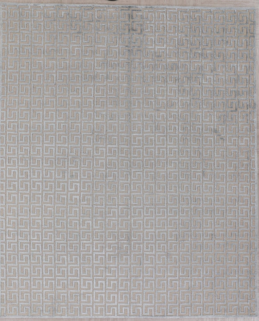 Modern Silk Wool Indian Handwoven Rug