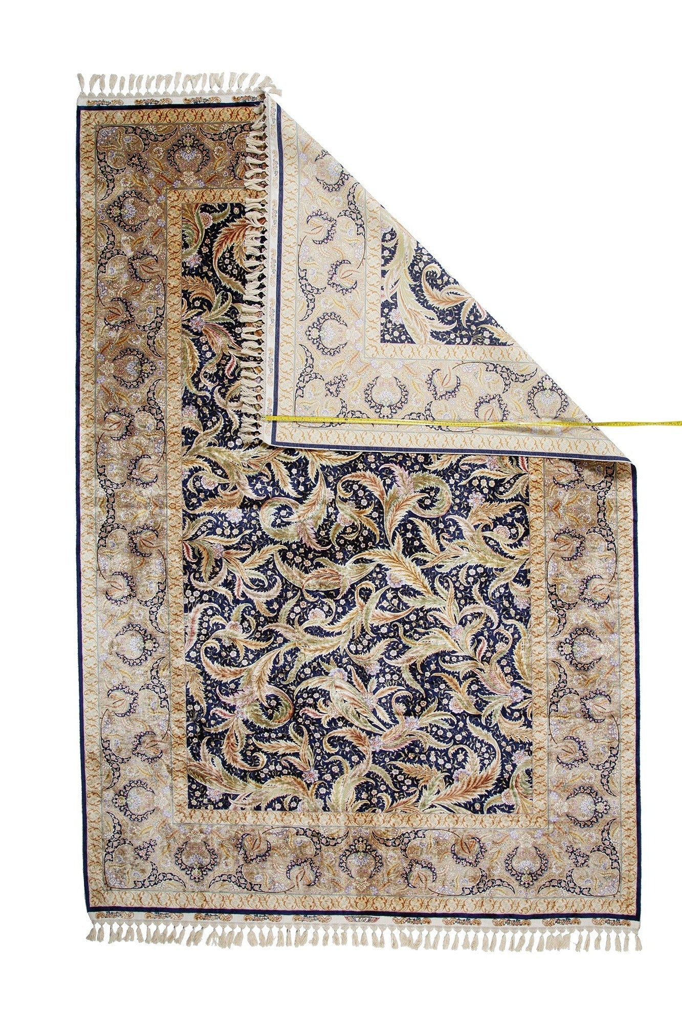 China Traditional Floral Silk Rug With Turkish Pattern And China Design