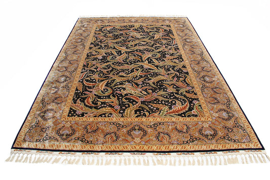 China Traditional Floral Silk Rug With Turkish Pattern And  China  Design