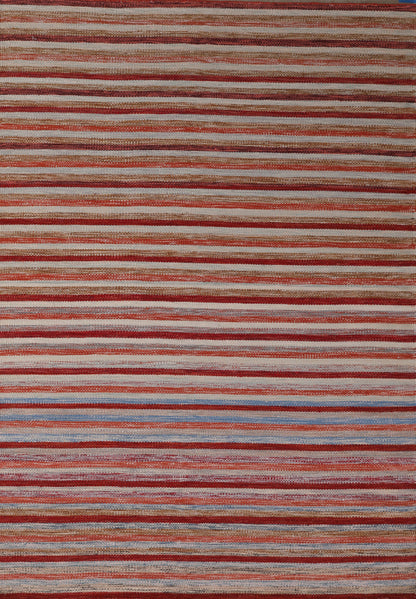 Handmade Modern Striped Multicolor Wool Kilim-id1
