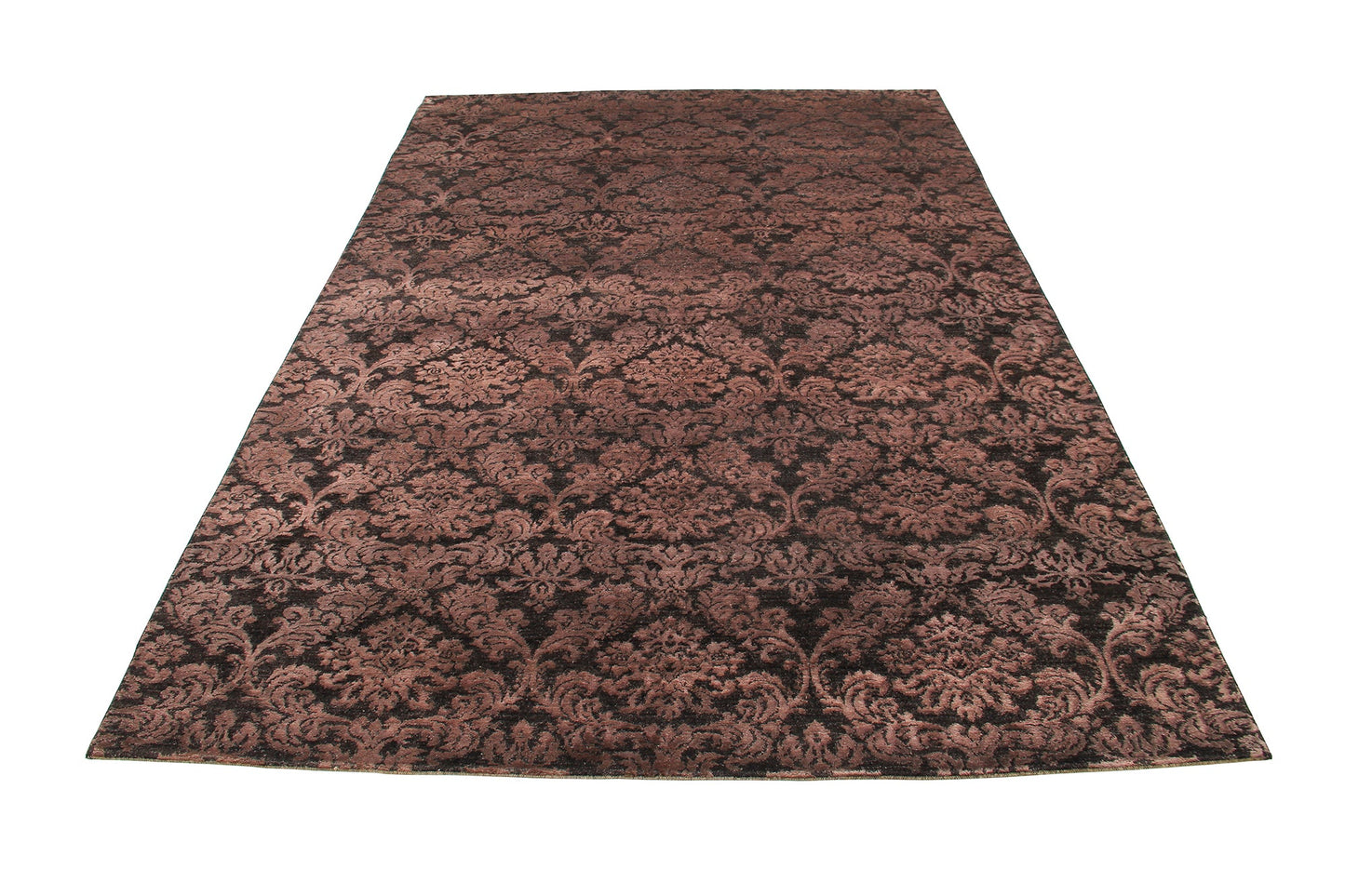 Indian Contemporary Handwoven Wool & Silk Area Rug