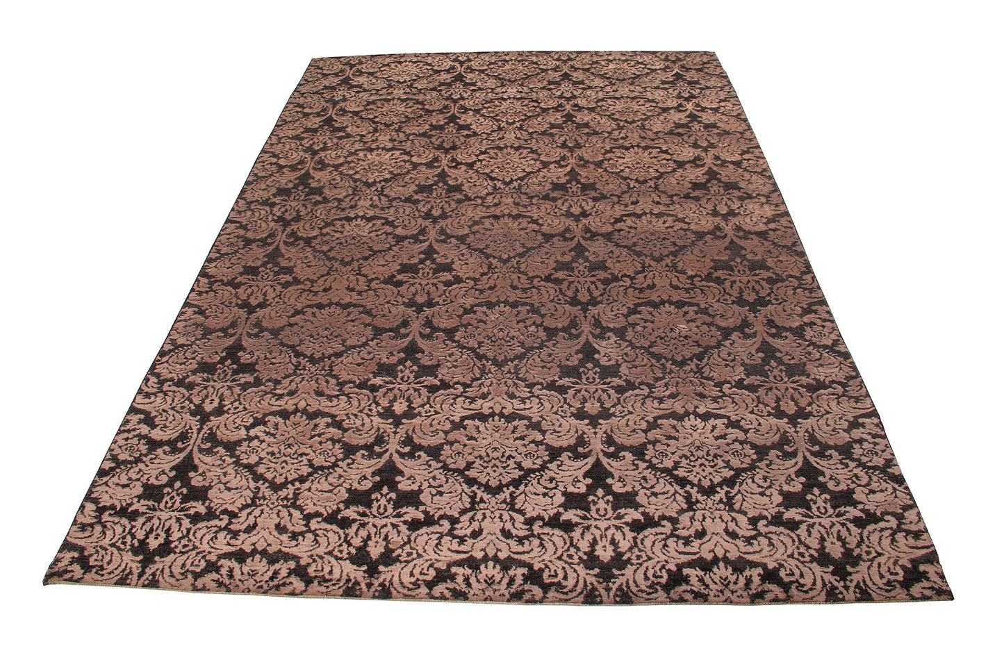 Indian Contemporary Handwoven Wool & Silk Area Rug