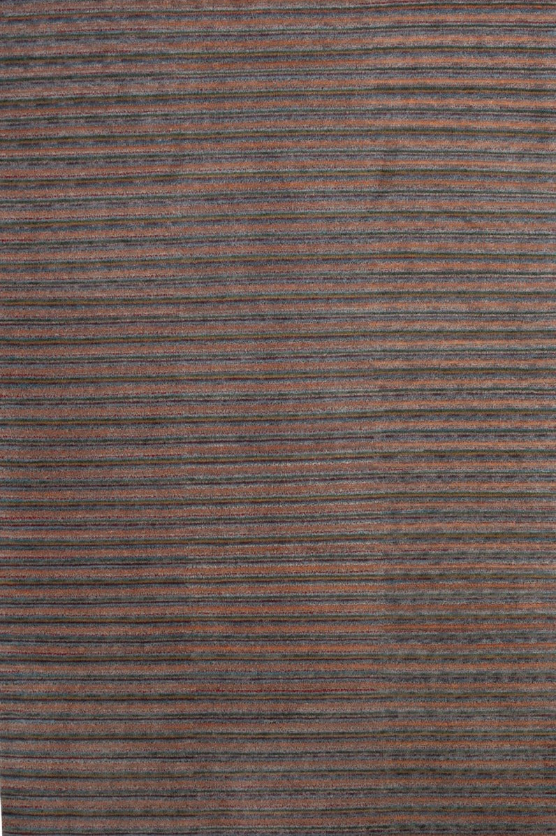 Handmade Indian Modern Striped Wool Kilim