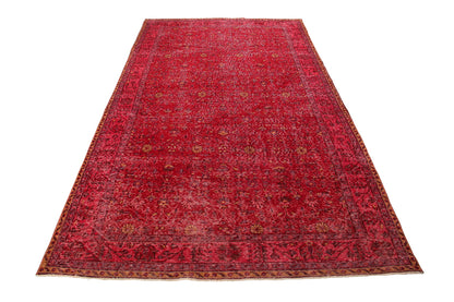 Vintage Wool Handmade Turkish Red Carpet-id5
